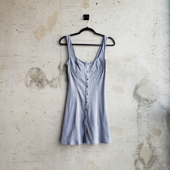 WAYF Serafina Corset Top Ribbed Knit Dress (S) - Picture 4 of 7